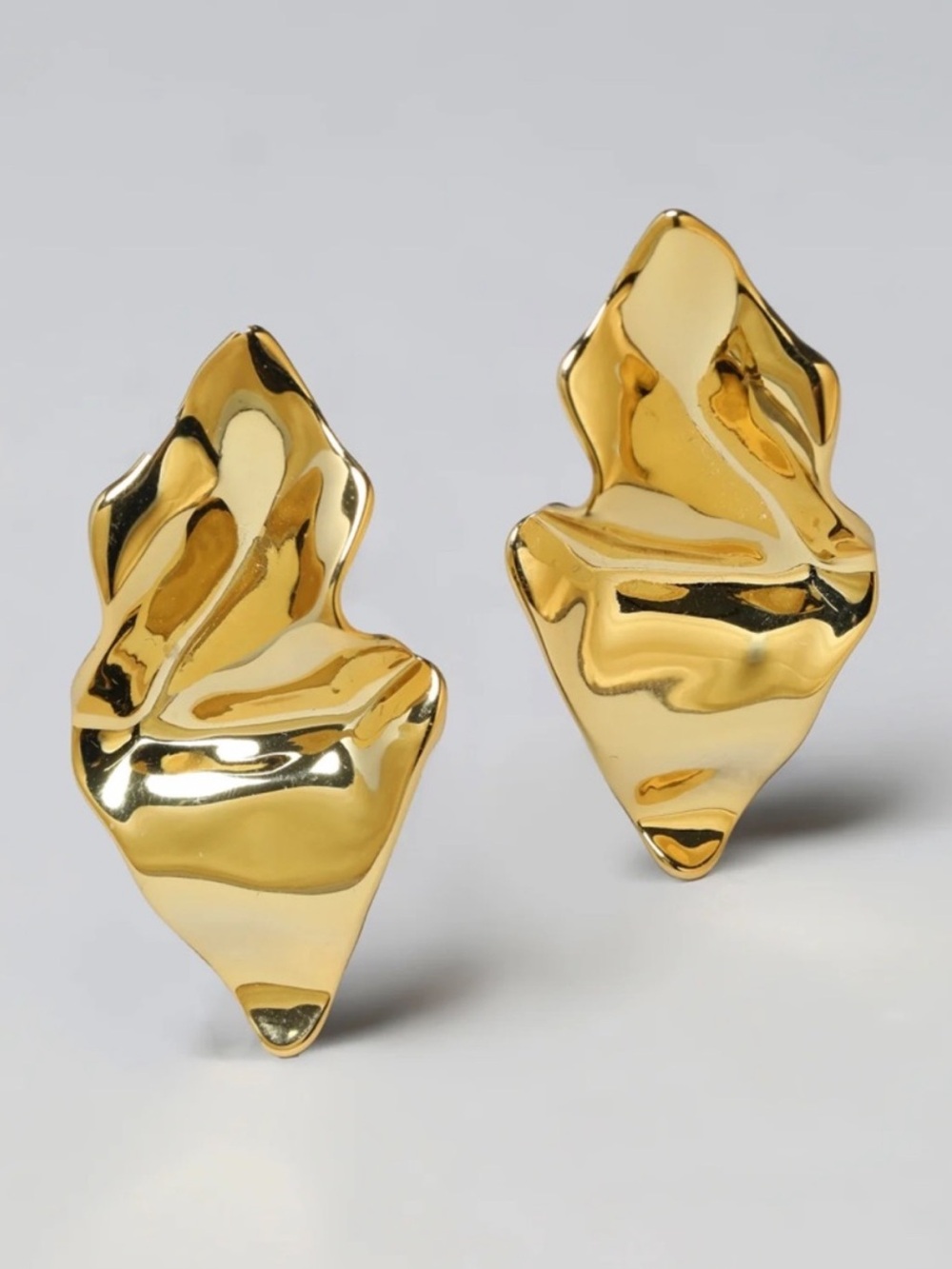 Alexis Bittar Gold Sculptural Wave Drop Earrings